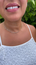 Load image into Gallery viewer, 18k Gold Filled thin bead and colorful gem choker

