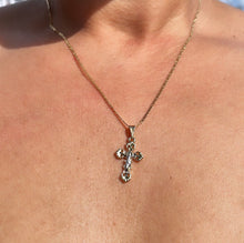 Load image into Gallery viewer, 18k GoldFilled Pendant With Silver Toned Jesus
