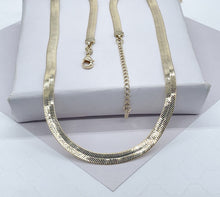 Load image into Gallery viewer, 18k Gold Filled 5mm Herringbone Choker Necklace
