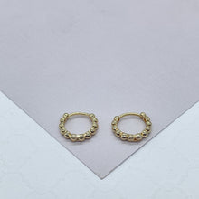 Load image into Gallery viewer, 18k Gold Filled Tiny 3mm Bead Clicker Hoop

