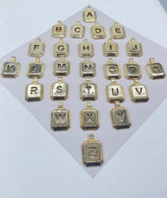 Load image into Gallery viewer, 18k Gold Filled 3-D Initial Charm with Box Chain Necklace
