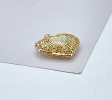 Load image into Gallery viewer, 18k Gold Filled SpiderWeb Designed see-through heart pendant
