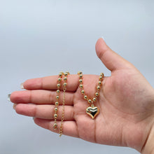 Load image into Gallery viewer, 18k Gold Filled Gold Beaded Heart Set for Kids
