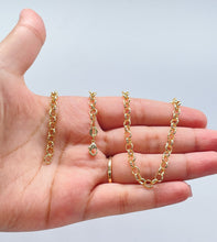 Load image into Gallery viewer, 18k Gold Filled 5mm Rolo Link Chain
