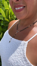 Load image into Gallery viewer, 18k Gold Filled Black Beaded Rosary
