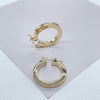 18k Gold Filled Large Sharp Edged Plain Hoop Earrings Wholesale Jewelry Supplies