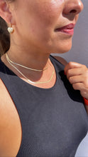 Load image into Gallery viewer, 18K Gold Filled Flexible 16"Herringbone 2mm and 2.5mm Chain Necklace
