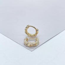 Load image into Gallery viewer, 18k Gold Filled Tiny Cuban link Clicker Hoop
