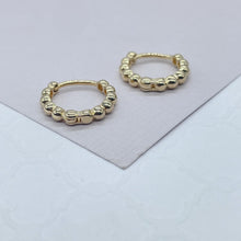 Load image into Gallery viewer, 18k Gold Filled Tiny 3mm Bead Clicker Hoop
