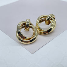 Load image into Gallery viewer, 18k Gold Filled Doubled Layered Soft Angled Earrings
