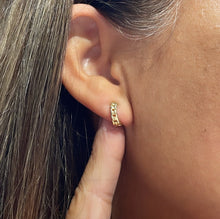 Load image into Gallery viewer, 18k Gold Filled Tiny Cuban link Clicker Hoop
