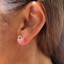 Load image into Gallery viewer, 18k Gold Filled Heart and Lock Earring

