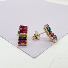 Load image into Gallery viewer, 18k Gold Filled Baguette Earrings In 2 Different Styles
