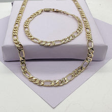 Load image into Gallery viewer, 18k Gold Filled 6mm Figaro Link Set

