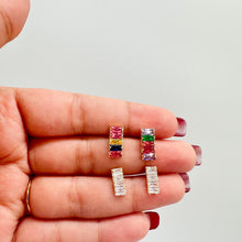Load image into Gallery viewer, 18k Gold Filled Baguette Earrings In 2 Different Styles
