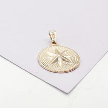 Load image into Gallery viewer, 18k Gold Filled Northern Star Medal Pendant
