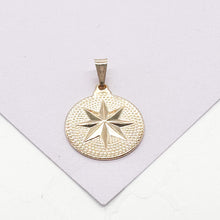Load image into Gallery viewer, 18k Gold Filled Northern Star Medal Pendant
