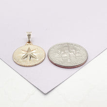 Load image into Gallery viewer, 18k Gold Filled Northern Star Medal Pendant
