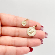 Load image into Gallery viewer, 18k Gold Filled Northern Star Medal Pendant
