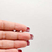 Load image into Gallery viewer, 18k Gold Filled Triangle Zirconia Stud Earrings
