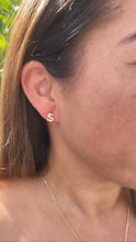 Load image into Gallery viewer, 18k Gold Filled Dollar Sign Stud Earrings

