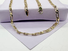Load image into Gallery viewer, 18k Gold Filled 4mm Figaro Link Chain, Available in 3 Sizes
