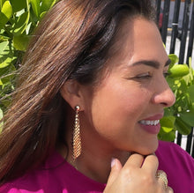 Load image into Gallery viewer, 18k Gold Filled Long Chandelier Earrings, Beaded Dangling Earrings
