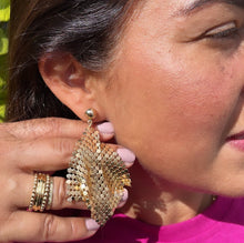 Load image into Gallery viewer, 18k Gold Filled Long Chandelier Earrings, Beaded Dangling Earrings
