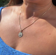 Load image into Gallery viewer, 18k Gold Filled Northern Star Medal Pendant
