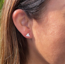 Load image into Gallery viewer, 18k Gold Filled Triangle Zirconia Stud Earrings
