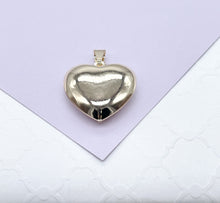 Load image into Gallery viewer, 18k Gold Filled Classic Puffy Plain Heart Pendant, Gift Her Loved Ones Supplies
