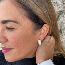 Load image into Gallery viewer, 18k Gold Filled Chunky Pave Huggie Hoop Earrings
