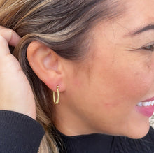 Load image into Gallery viewer, 18k Gold Filled Twisted Hoop Earrings: Dainty Hypoallergenic Hoops, 2 Sizes
