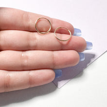 Load image into Gallery viewer, 18k Gold Filled Small Thin Endless Hoop Earrings

