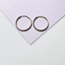 Load image into Gallery viewer, 18k Gold Filled Small Thin Endless Hoop Earrings
