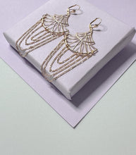 Load image into Gallery viewer, Light 18k Gold Filled Figaro Chain Chandelier Earrings
