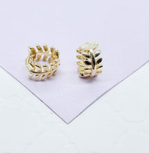Load image into Gallery viewer, 18k Gold Filled Extra Small Tree Leaf Earring
