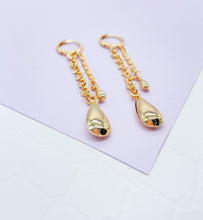 Load image into Gallery viewer, 18k Gold Filled Dangling Dual Tear Drop Earring
