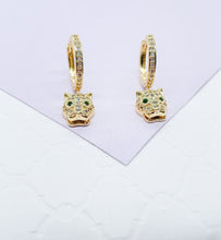 Load image into Gallery viewer, 18k Gold Filled Leopard Face Set
