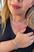 Load image into Gallery viewer, Silver Filled Flat Silver Infinity Set
