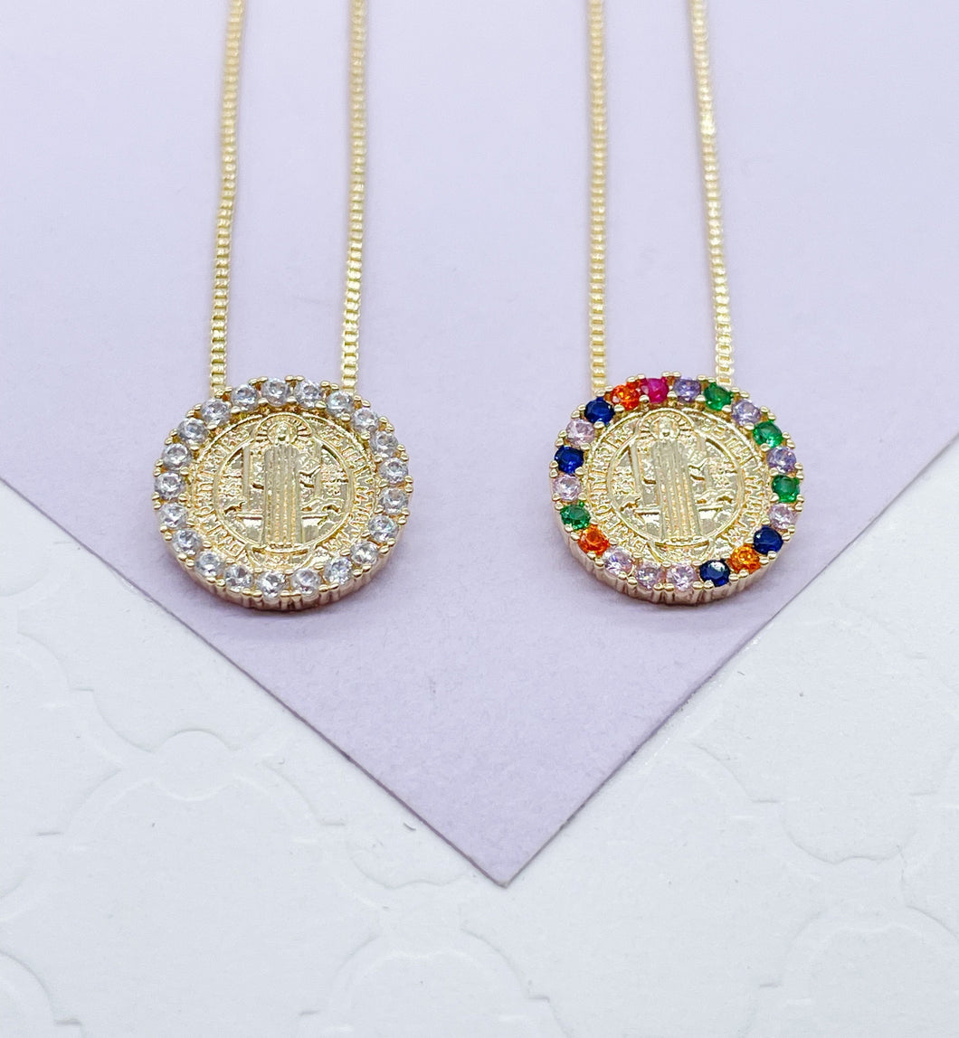 18k Gold Filled San Benito Charm Necklace