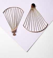 Load image into Gallery viewer, 18k Gold Filled Delicate, Fish Fin Like Earrings
