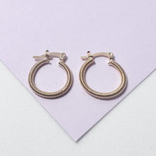 Load image into Gallery viewer, 18k Gold Filled Thin Twisted Hoop Earrings in 2 Sizes

