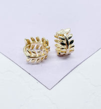 Load image into Gallery viewer, 18k Gold Filled Extra Small Tree Leaf Earring
