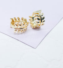 Load image into Gallery viewer, 18k Gold Filled Extra Small Tree Leaf Earring
