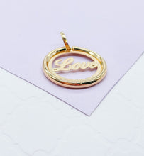 Load image into Gallery viewer, 18k Gold Filled Medallion Pendant With Love In the Center
