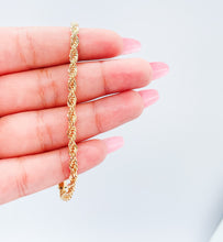 Load image into Gallery viewer, 18k Gold Filled 4mm Rope Bracelet
