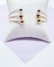 Load image into Gallery viewer, 18k Gold Filled Plain Cuff Bracelet With Balls as Ends
