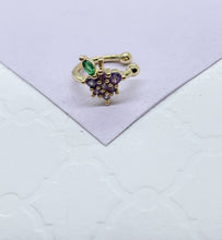 Load image into Gallery viewer, 18k Gold Filled Fruit Themed Earring Cuffs
