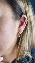 Load image into Gallery viewer, 18k Gold Filled Rainbow Themed Butterfly Earring Cuff
